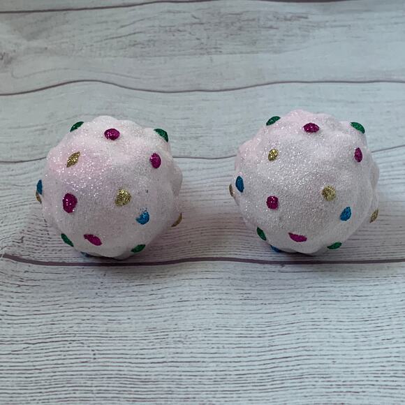 Ice Cream Cone Christmas Tree Ornament Set of 2 with Clips Plastic 5"L - Picture 6 of 16